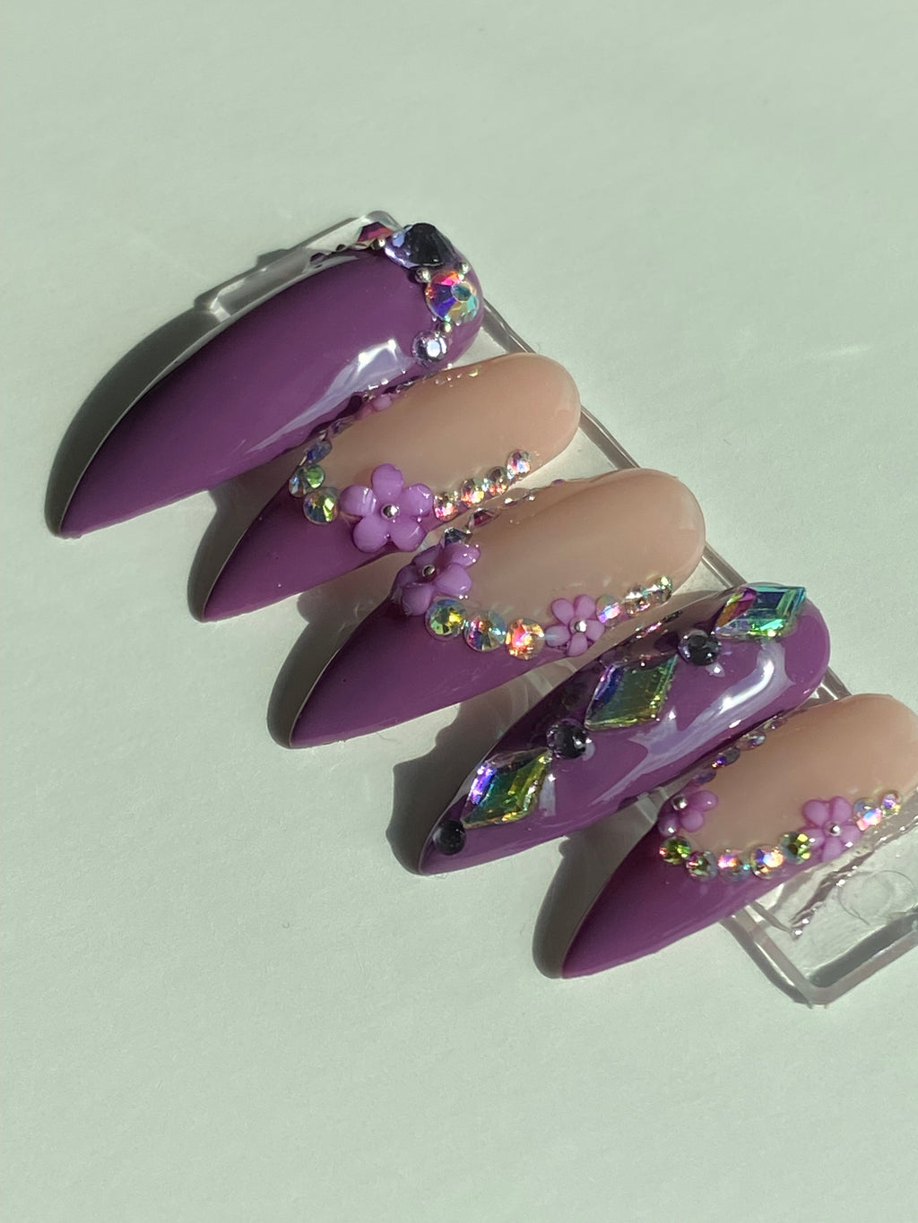 Purple with French and bling