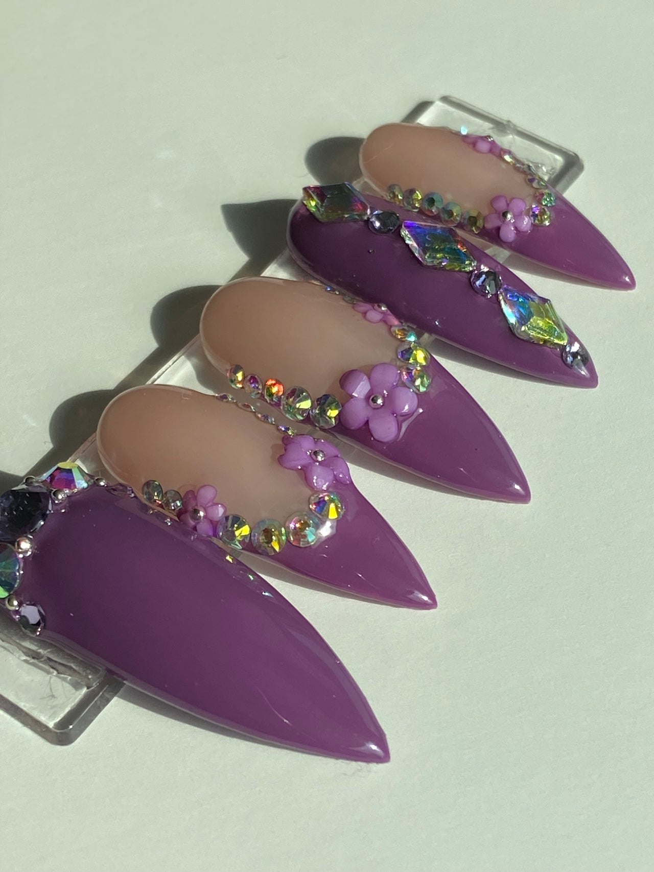 Purple with French and bling