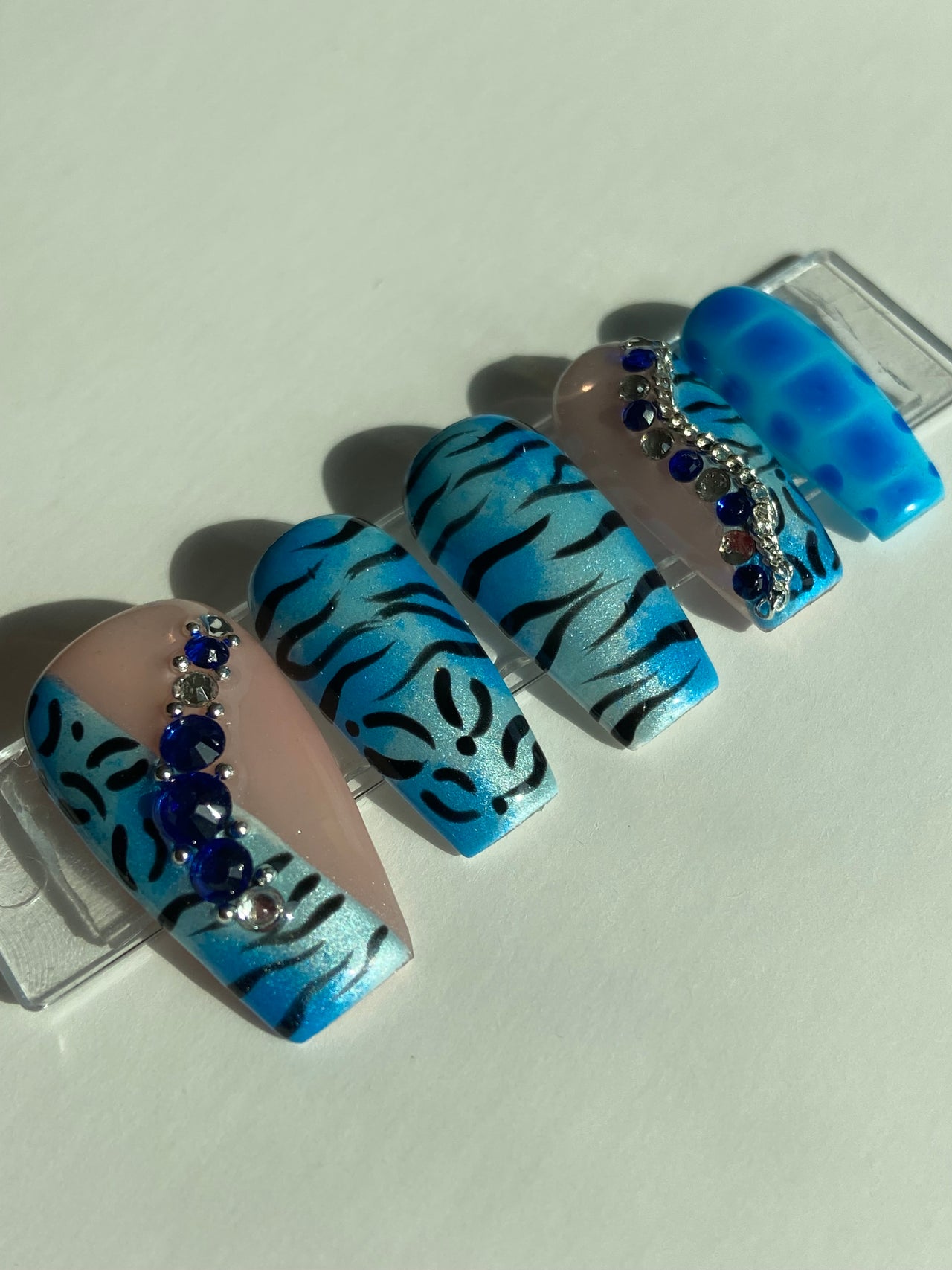 Blue Ombre and Bling
