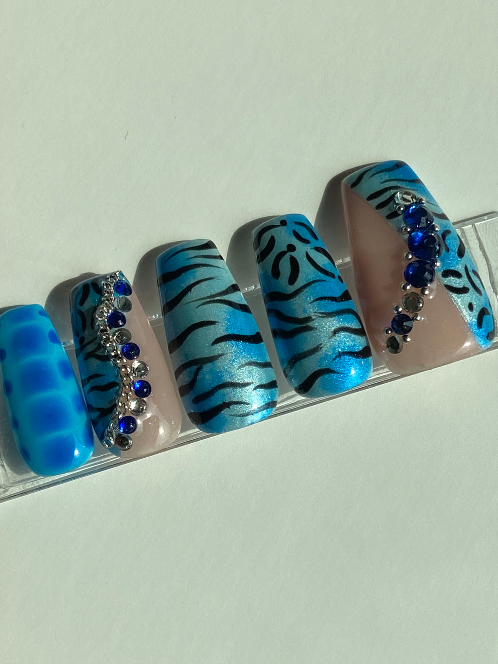 Blue Ombre and Bling